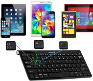 Navitech Black Wireless Bluetooth Keyboard Built for Smartphones & iPads/Tablets Including The Nokia