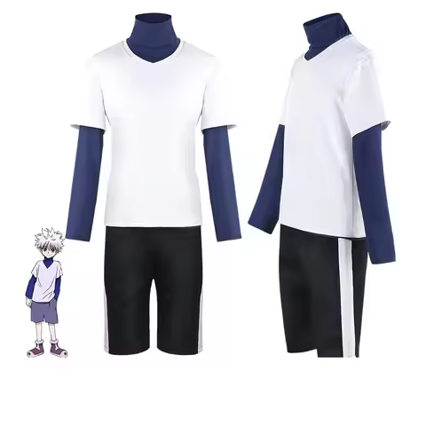 Anime Hunter x Hunter Killua Zoldyck Cosplay Costume Wig Men Boys Halloween Party Cosplay Killua Zol