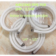 2HP / 2.5HP AIRCOND GAS HOSE PIPE Copper Tube Twin 123 Meter 2/4Hun Air Conditioner hos Insulated / PAIP SAMBUNG