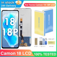 Original For Tecno Camon 18 18P LCD Display  CH6 CH7n Digitizer Touch Screen With Frame Replacement