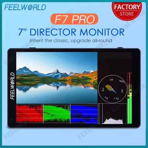 FEELWORLD F7 PRO 7“ 3D LUT Touch Screen 4K 60Hz HDMI DSLR Camera Field Director Monitor 1920x1200 IP