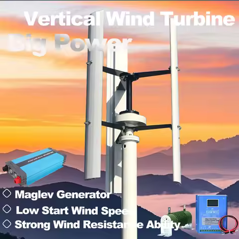 16000W Vertical Wind Turbine Portable Wind Power Generator Kit Wind Generators for Home Use Turbine 