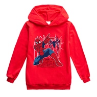 Spidermans Boys Hoodies Girls Long Sleeve Hooded Sweater Anime Personality Pullover Top Sweatshirt H1493A Spring Kids Clothing