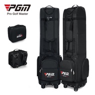 PGM durable foldable thickened black waterproof golf travel bag cover with wheels