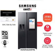 Samsung 594/609L Side By Side Refrigerator (Big Fridge Refrigerator Peti Sejuk 双门电冰箱)