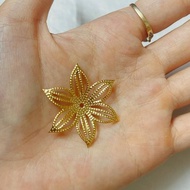 1 6-petal metal flower slab T86 - 37*37mm, raw material for making DIY antique jewelry