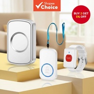 Nursing Call Button, Wireless Pager with 1000+ Feet Range, SOS Alarm Watch for Elderly Fall Assistan