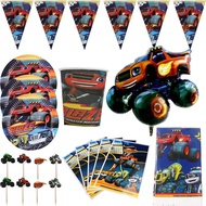 Jom Party Blaze and The Monster Machine Theme Birthday Party Balloon Decoration Hari Jadi