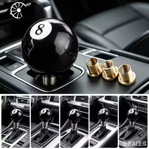 Car 8 Billiards Ball Resin Gear Shift Knob Short Shifter Lever Knob For Gear Shift Knob M10X1.5 M8x1