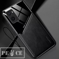 luxury leather case oppo a76 oppo a76 case cover - hitam