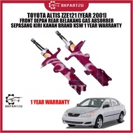 TOYOTA ALTIS ZZE121 [YEAR 2001] FRONT DEPAN REAR BELAKANG GAS ABSORBER SEPASANG KIRI KANAN BRAND KSW