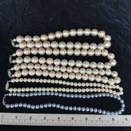 一手五條日本樹脂人做養珠頸鏈，好皮光，...