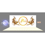 3d painting. stickers for aquariums, arowana fish tanks (back painting)