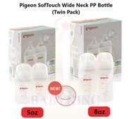 Original Pigeon Wide Neck Softouch PP Twin Pack Nursing Bottle 160ml / 240ml (5oz / 8oz)