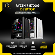 [ GAMING PC BUILD - ALPHA ] AMD RYZEN 7 5700G RGB Desktop | Radeon Graphics | Ready to Use | High Qu