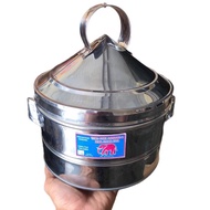 NEW ON SHOPEE 1KG RICE COOLER SHORT MODEL DIMSUM POT THICK STAINLESS FREE ENTONG