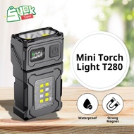 New 90 Degree Super Bright Led Mini Torch Light Rechargeable with Charger Light 7 Lighting Modes Fla