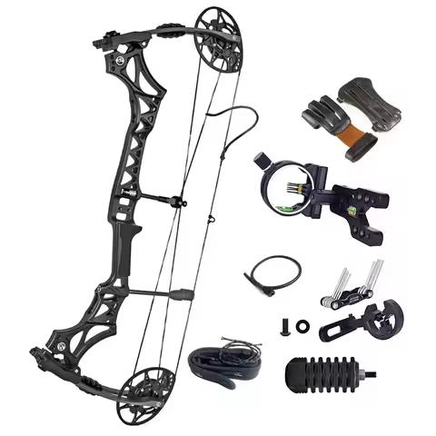 Linkboy Archery Pure Carbon Arrow and Compound Bow 30-70lbs Compound Bow Set for Hunting Shooting