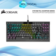 Corsair K70 RGB TKL CHAMPION SERIES Optical-Mechanical Gaming Keyboard with PBT DOUBLE SHOT PRO Keyc
