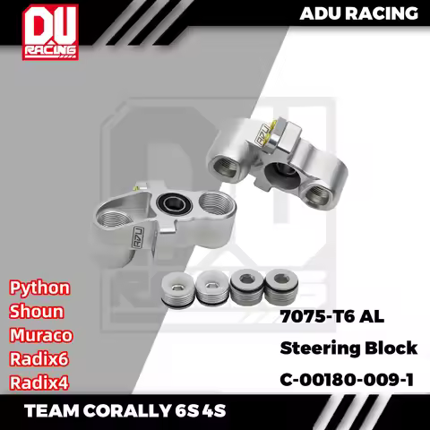 ADU Racing STEERING BLOCK FRONT CNC 7075 T6 ALUMINUM FOR TEAM CORALLY C-00180-009-1 ASUGA SPARK XB6 