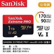 【eYe攝影】公司貨 SanDisk Extreme PRO 1T microSD TF 170M A2 記憶卡