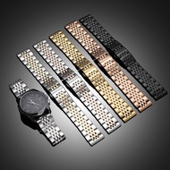 Dual Use Flat Head/elbow Solid Stainless Steel Bracelet Seven Beads Double Press Butterfly Buckle 12