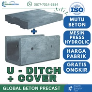 U DITCH Plus Cover 40x60x120cm ( Tutup Uditch ), Mutu K300, U-Ditch Beton Saluran Gorong-Gorong deng