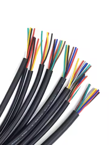 2/5/10M UL2464 Sheathed Wire Cable 24AWG Electronic Speaker Audio Wire 2 3 4 5 6 7 8 9 10 Cores Insu