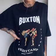Baju lelaki T-shirt Oversize Vintage Katun Buxton Fight Camp London streetwear