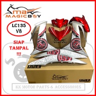 MAGICBOY MAGIC BOY COVERSET LC135 135LC V8 FI MERAH SILVER BATIK / RED SILVER BATIK / BATIK MERAH