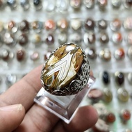 Red coral junder agate ring