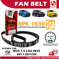 S2U Gaido Fan Belt Perodua Myvi 1.5 D54T Lagi Best Air Cond Alternator Power Steering Belt 6PK1630 T