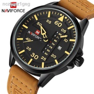 watch✥NAVIFORCE Men Army Military Quartz Leather Sports Wrist Watch Jam Tangan Lelak1