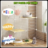 DIY Pet Cage Sangkar Kucing Pelapik Sangkar Kucing Cage Pet Metal Rack Cat Litter