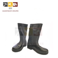 HITAM Black RUBBER BOOT SHOES LONG BLACK RUBBER WATERPROOF SHOES WORK SHOES KERBUNADIDAS KAMPUNG 水鞋