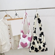 gq999.br  Fluffy Plush Bags Handbags Tote Large Capacity Simple Women Shoulder Bag