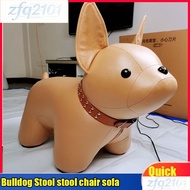 Bulldog stool, animal seat, shoe-changing stool, French Bulldog stool, tech fabric stool, animal sto