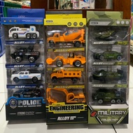 777/887/997 ARMY POLICE CONSTRUCTION DIECAST TOY contains 4 pcs PROFESSIONAL IRON CARS