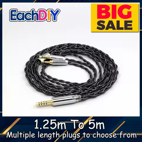 99% Pure Silver Palladium Graphene Floating Gold Cable For Oppo PM-1 PM-2 Planar Magnetic 1MORE H170
