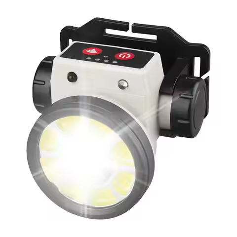 Rechargeable Headlamp Wide Beam Headlamp Flashlight Motion Sensor LED Headlight Rechargeable Magneti