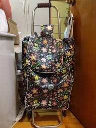 購物車/爬樓梯購物車95%新                 防水料  軟材質袋  避免碰撞                  購物袋底部墊板增加承托力              6輪子上落樓梯不吃力