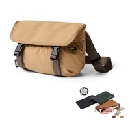 Bellroy Cinch Mini Messenger Series Crossbody Bag/Side Bag-Dune Brown BHMA Free Genuine Leather Coin