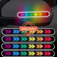 [ Wholesale Prices ]  Car Reflective Sticker - Rearview Mirror Trim - Colorful Arrows Sign Tape - Night Warning Strips - Anti-scratch, Collision Prevention - Body Styling Decal