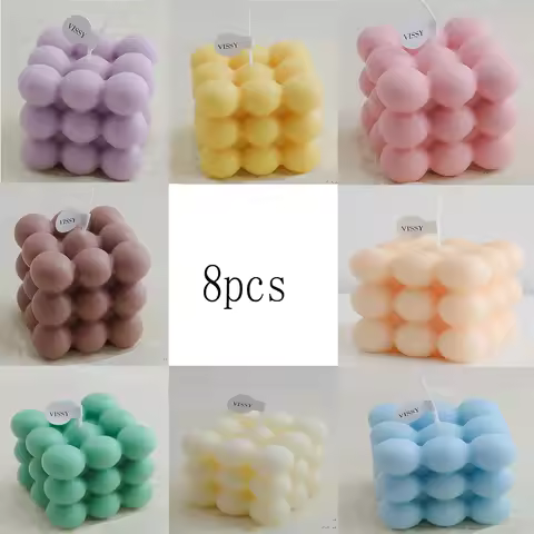 1/3pcs/Rubik’s Cube Scented Candle Style Creative Handmade Furniture Decoration Props Rubik’s Cube C
