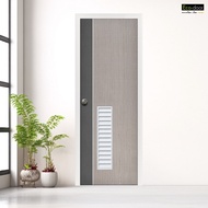 Changdee ประตู ECO ECO-DOOR ประตู UPVC เอ็กซ์ทรูชั่น รุ่น PB3 ภายใน ขนาด 70x200 ซม. สีเทา (เจาะลูก