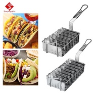 [fineblueua] Taco Basket Taco Rack Fryer Taco Shell Deep Fryer Basket for Kitchen Home