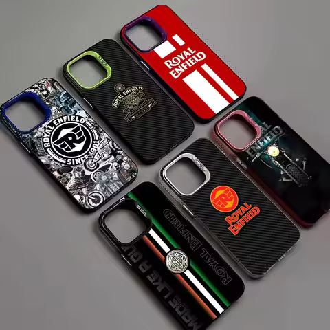 R-ROYALS E-ENFIELDS Logo For iPhone 17 Pro Max 17 Air 16 Pro 15 14 13 12 11 Color Matte Protect Phon