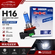 Waigeer H16 Super White Halogen Fog Light Bulb 12V 19W Car Foglamp Replacement Bulb