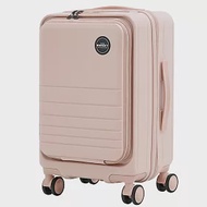 【SWICKY】20吋前開式全對色奢華旗艦旅行箱/行李箱/登機箱(櫻花粉) 20吋 櫻花粉