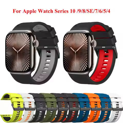 Breathable Silicone Strap For Apple Watch Ultra 2 49mm Band Bracelet Wristband For Apple Watch Serie